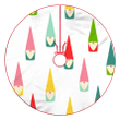 Colorful Pastel Gnomes Illustration White Background Christmas Tree Skirt Home Decor