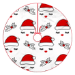 Christmas With Eyelashes Red Lips Santa Hats And Holly Christmas Tree Skirt Home Decor