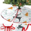 Christmas Winter Trees And Reindeer Silhouettes Christmas Tree Skirt Home Decor