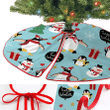 Theme Christmas Cute Penguin And Little Baby In Winter Costume Christmas Tree Skirt Home Decor