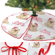 Christmas Bulldog In The Hat Of Santa Claus Christmas Tree Skirt Home Decor