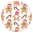 Happy Gingerbread Man And Christmas Candy Cane Christmas Tree Skirt Home Decor