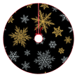 Complex Of Small Snowflakes In Gray And Yellow Colors Christmas Tree Skirt Home Decor