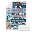 Husband Gift For Wife Nautical Sea Wooden Sign Design Sherpa Fleece Blanket