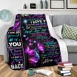 Butterfly Gift For Daughter I Love You Baby Design Sherpa Fleece Blanket