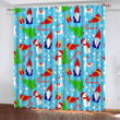 Bright Sunshine Christmas Day With Gnomes Snowmans Animals Window Curtains Door Curtains Home Decor