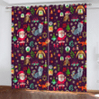 Christmas Wolf Style Floral Woodland Background Window Curtains Door Curtains Home Decor
