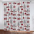 Luxirious Gift Wrapping Paper Winter Holiday Doodle Window Curtains Door Curtains Home Decor