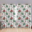 Christmas Holiday Turtle Santa Claus Christmas Party Window Curtains Door Curtains Home Decor