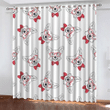 Corgi Breed Dog Wear Red Glasses And Tie Bow Window Curtains Door Curtains Home Decor