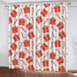 Red Christmas Gift Box And Candy Cane Window Curtains Door Curtains Home Decor