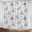 Winter Birds Pine Branches And Holly Berries Window Curtains Door Curtains Home Decor