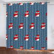 Cute Penguin In Christmas Hat And Scarf Window Curtains Door Curtains Home Decor