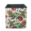 Holly Leaves Christmas Tree With Cones Stars And Balls Storage Bin Storage Cube