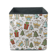 Merry Christmas With Cartoon Blue And Grey Duck Storage Bin Storage Cube