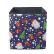 Theme Christmas Penguins And Birds With Falling Snow Storage Bin Storage Cube