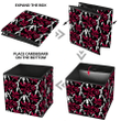 Blooming Christmas Cactus Black Red And White Storage Bin Storage Cube