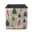 Christmas Trees Dachshund Lies In The Snow Storage Bin Storage Cube