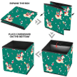 Christmas Llamas In Santa Hats And Decorative Elements Storage Bin Storage Cube