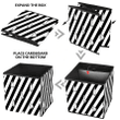 Black Ring Bell Icon On Stripes Scarf Isolated Tile Pattern Storage Bin Storage Cube