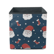 Happy Santa With Red Hat And Chirstmas Sock Storage Bin Storage Cube