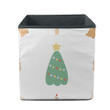 Green Trees With Star On Top And Bells Pattern Storage Bin Storage Cube