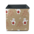 Theme Festival Christmas Red Tree And Polar Bear Storage Bin Storage Cube