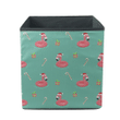 Christmas Tropical Flamingo Swim Ring And Candy Cane Storage Bin Storage Cube