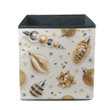 Gold Christmas Decor With Balls Fir Cones Snowflakes And Icicles Storage Bin Storage Cube