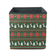 Theme Christmas Cartoon Penguins And Red Snowflakes Storage Bin Storage Cube