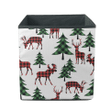 Checkered Deer Moose And Christmas Trees Storage Bin Storage Cube