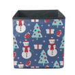 Snowman Christmas Tree Gift Mittens And Snowflakes Storage Bin Storage Cube