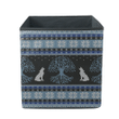 Winter Night Tree Of Life And Howling Wolves Storage Bin Storage Cube