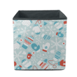 Amazing Winter Mitterns Glove Snowflakes And Xmas Icons Storage Bin Storage Cube