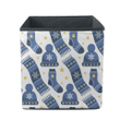 Christmas Blue Scarf Sock And Hat Storage Bin Storage Cube