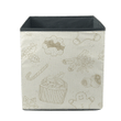 Hand Drawn Christmas Cakes Beige Background Storage Bin Storage Cube