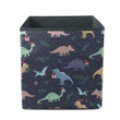 Colorful Dino Characters With Santa Hats And Gifts Storage Bin Storage Cube
