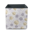 Luxury Gold And Silver Violet Snowflakes Pattern Storage Bin Storage Cube