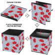 Cool Snowflakes Pattern On Red Mittens Glove Storage Bin Storage Cube