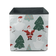 Santa Claus Snowman Snowflakes And Christmas Trees Storage Bin Storage Cube
