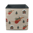 Christmas Dachshunds And Gift Bags Are Flying Storage Bin Storage Cube