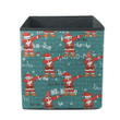 Doodle Funny Dancing Santa And Ho Ho Ho Text Xmas Themed Design Storage Bin Storage Cube