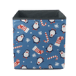 Penguins Socks Christmas Candy Cane And Snowflakes Storage Bin Storage Cube