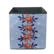 Christmas Red Poinsettia Holly Berries And Snowflakes Storage Bin Storage Cube