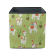 Merry Christmas Cute Llamas With Gifts And Cactus Storage Bin Storage Cube
