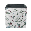Trendy Watercolor Painted With Misteltoe And Red Berries Storage Bin Storage Cube