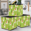 Merry Christmas Cute Llamas With Gifts And Cactus Storage Bin Storage Cube
