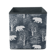 Christmas With Bears Winter Forest Landscape Storage Bin Storage Cube