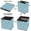 Wrapping Paper Toy Train Symbols Pattern Storage Bin Storage Cube