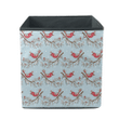 Christmas With Red Baby Birds On Blue Storage Bin Storage Cube